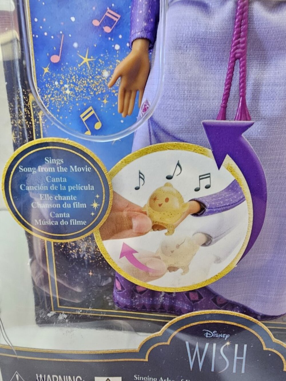 Disneys Wish Movie Singing Asha Of Rosas Doll and Star Figure New in Package - Picture 2 of 4